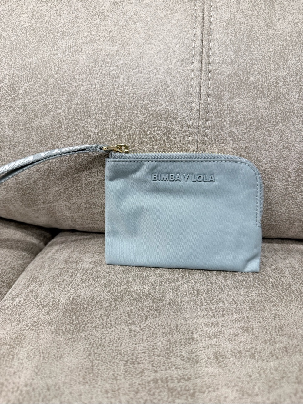 Bimba y Lola Pastel Blue Zip Wristlet Card Holder- wallet
